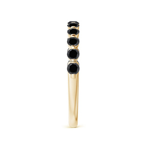 Bague en diamant noir naturel Vaayu Jewels, or jaune, style minimaliste, à porter tous les jours, bagues unisexes, or 10K 14K 18K, argent 925 935 - Product Image 3