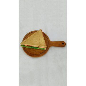 Bandeja Redonda de Madera de Acacia con Asa, Diseño Atractivo, Ecológica, para Servir Pizza Casera, Pan y Charcutería - Product Image 3