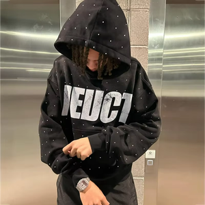 Sweat à capuche décontracté personnalisé pour homme, en molleton de coton premium imprimé, doux, chaud et écologique, 370g, avec capuche personnalisable sur le devant - Product Image 3