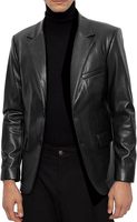Veste en cuir véritable pour hommes, style décontracté, chaude, pour l'automne et l'hiver, vente en gros