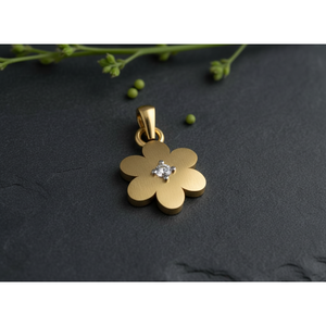 Wholesale 10k <b>Gold</b> Flower <b>Pendant</b> VVS1 Lab Diamond Necklace Custom Jewelry Manufacturer - Product Image 2
