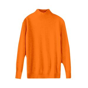 Women's Turtleneck <b>Pullover</b> Sweater Solid Color Knitted Long Sleeve Drop Shoulder Acrylic Minimalist All Seasons Wear - Product Image 1