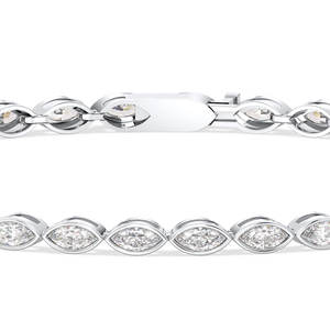 Bracelet tennis REYES sur mesure en moissanite 2,5 carats, argent sterling 925, moissanite certifiée GRA, fermoir boîte, bijoux fins - Product Image 3
