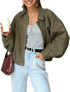 <b>Suede</b> <b>Shirt</b> Jacket Turn-Down Collar Batwing Sleeve Solid Color Casual Autumn Wear Regular Fit Unisex - Product Image 1