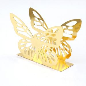 Porta Servilletas y Organizador de Pañuelos de Metal Dorado de Lujo, Diseño Floral, Moderno, Hecho a Mano, Elegante, para Mesa de Comedor y Cocina - Product Image 2