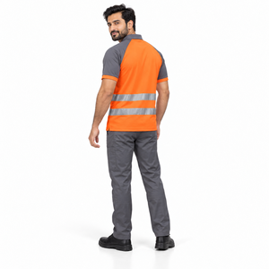 Camiseta Polo de Alta Visibilidad con Logotipo Personalizado para Empresas de Construcción, Equipos de Servicio y Uniformes de Trabajo Comerciales - Product Image 3