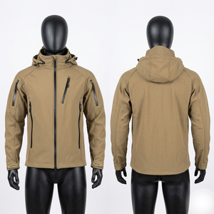 Mens 320 GSM Polyester Spandex Soft Shell Work Jacket Yellow Custom Embroidery Print Logo - Product Image 6