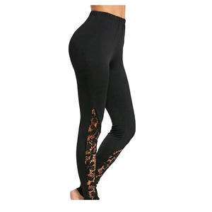 Women's Black High Elastic Waist Full Length Leggings UV Protection Breathable Stretchy Sexy Style All Seasons Wear - Product Image 3