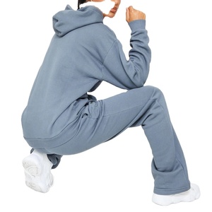 2025 dames deux pièces ensemble décontracté sweat à capuche surdimensionné imprimé en relief taille élastique pantalons de survêtement personnalisable mode vêtements pour femmes - Product Image 2