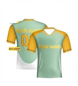 Camiseta de Fútbol de Poliéster 100% Verde Pastel de Calidad Premium, Uniforme de Fútbol Transpirable de Malla, Ropa Deportiva Personalizada para Equipos, OEM - Product Image 1