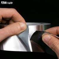 Ruban adhésif en aluminium ignifuge, résistant à la chaleur, sensible à la pression, adhésif acrylique et thermofusible simple face, facile à déchirer