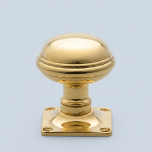 Stylish Premium Brass Round Cabinet Knob with Square Backplate High Brass Finished Durable Furniture Handle for Kitchen Drawer - Product Image 1