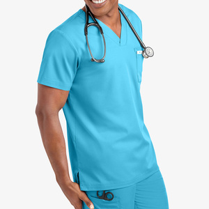 Blouses médicales unisexes pour infirmières, médecins et ambulanciers – Écologiques, en satin tricoté, avec détection d'aiguilles – Vêtements professionnels pour hôpitaux - Product Image 5