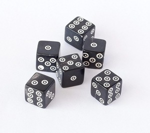 Dados de Cuerno de Búfalo Cuadrados Pulidos Naturales de ILAHI, Ecológicos, con Patrones Únicos, para Amantes de la Religión, Feng Shui, Juegos de Rol y Mesa - Product Image 4