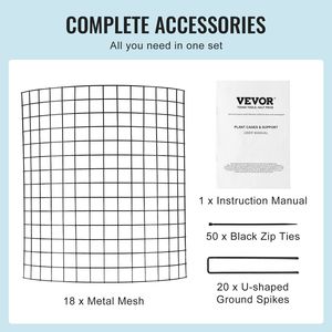 Diametro 12.6 Rete Protettiva per Piante X 14 H, Confezione da 6, Rete da Giardino per Piante e Fiori da Esterno, Protezione per Piante - Product Image 5