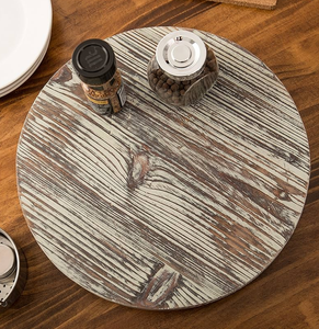 Plateau tournant en bois, nouveau plateau en bois de 20 pouces, extra large, en bois d'acacia, artisanat en bois massif - Product Image 2