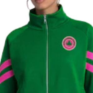 AKA Knit Track Suit Set Women Green Zip Jacket <b>Pants</b> Set Pink Stripe Athletic Wear Greek Sorority Casual Sports Outfit - Product Image 4