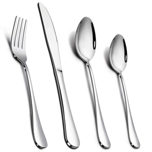 Premium <b>Mirror</b> Polished Gold Flatware Set Stainless Steel Cutlery Set 5-Piece Shiny Gold Silverware Set Tableware for Hotel,Home - Product Image 3