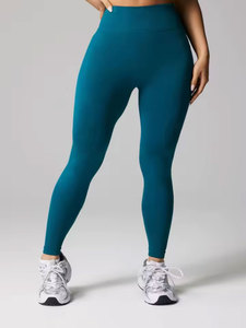 Women's Gym Seamed Breathable Knitted Yoga <b>Leggings</b> High Waist Stretchy Athletic Fitness Vintage - Product Image 2