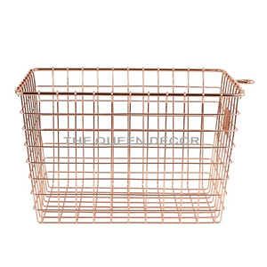 Wholesale Luxury Black Iron <b>Metal</b> <b>Storage</b> <b>Baskets</b> Rectangle Shape Use Home Kitchen Fruit & Vegetable And Snacks Organization - Product Image 3