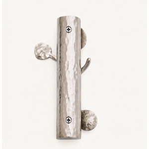 Étui à Mézouza Michael Aram en forme de feuille botanique, fait main, plaqué nickel, décor judaïque moderne, élégant cadeau de déménagement juif - Product Image 3