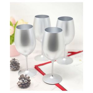BPA Free 4 pezzi in plastica bicchiere da vino 20oz colore argento metallizzato infrangibile rosso e bianco bicchieri da vino - Product Image 2