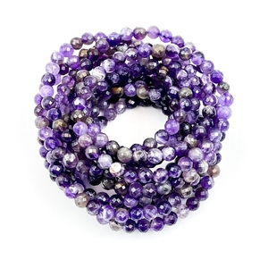 Natural Amethyst 6MM Beads <b>Bracelet</b> Purple Amethyst <b>Beaded</b> <b>Bracelet</b> For Healing Reiki Energy Jewelry Wholesale - Product Image 3