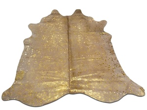 Tapis en cuir de vachette fait main métallique, tapis en fourrure pour la décoration de la maison et du bureau de luxe - Product Image 6