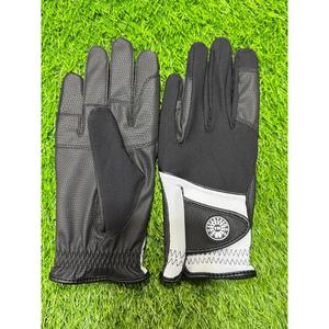 Gants d'équitation unisexes d'été antidérapants en cuir synthétique respirant avec paume en tissu extensible et silicone imprimé pour l'extérieur - Product Image 1