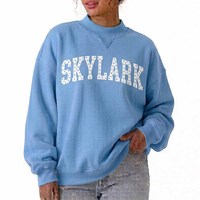 Pull-over Femme Hiver à Pois Broderie Personnalisée Lettres Col Rond Épaules Tombantes Oversize en Spandex/Coton – Meilleure Vente