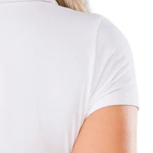 Camiseta Deportiva Corta Blanca para Mujer, para Gimnasio, Fitness, Yoga, Entrenamiento, Ropa Deportiva Transpirable de Alto Rendimiento - Product Image 6