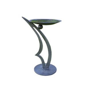 Metal <b>Bird</b> <b>Bath</b> Decorative Spiral Design Patina Finished Decorative Double <b>Bowl</b> <b>Bird</b> <b>Bath</b> - Product Image 2