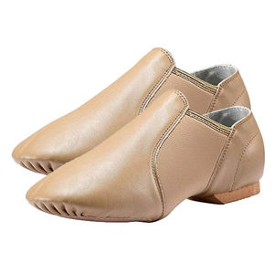 Chaussures de danse jazz unisexes en cuir véritable de haute qualité, semelle souple et flexible, doublure en coton - Product Image 2