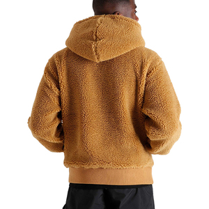 Sweat à capuche thermique pour homme de haute qualité, personnalisé, entièrement zippé, doublure en fausse fourrure Sherpa, 100% coton, écologique - Product Image 2