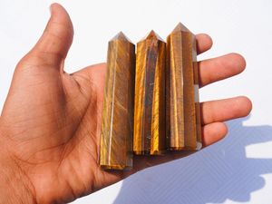 Ojo de tigre natural obelisco Torre punto venta al por mayor cristales naturales curación Ojo de Tigre piedra preciosa torre obelisco puntos para la venta - Product Image 3