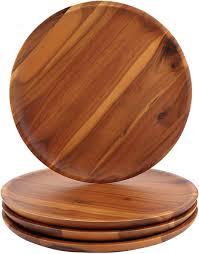 Round Wooden Flat <b>Plate</b> Polished Natural Finish Durable Eco-Friendly Minimalist Design Party Dishes & <b>Plates</b> - Product Image 6