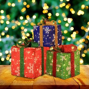 3pcs 60-Light Snowflake Battery-Type Christmas Lights Medium Coarse Cloth for Garden Gift Box Decoration - Product Image 1