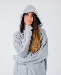 Sudadera con Capucha para Mujer, Color Sólido, Corte Regular, Resistente al Viento, Mezcla de Algodón/Poliéster, Estilo Casual para Otoño, Manga Larga, Sin Forro - Product Image 5