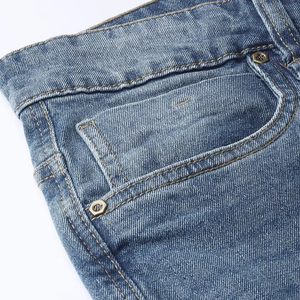 Pantalon décontracté en jean de coton confortable, nouveau design, logo personnalisé, délavé, sport, homme, coupe slim, imprimé, motif tricoté, jeans DSQ - Product Image 5