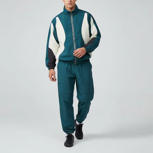 ชุดวอร์มกันลมคุณภาพสูงสำหรับผู้ชาย แบบ 2 ชิ้น ชุดเซ็ตพร้อมโลโก้สั่งทำ ซิปแบบรูดขึ้นลง วัสดุไนลอน ราคาขายส่ง - Product Image 5