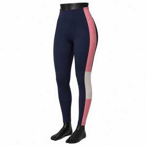 Yoga <b>Leggings</b> Color Blocking Side Stripe Four-Way Stretch Spandex Nylon Contrast <b>Stitch</b> Pants - Product Image 1