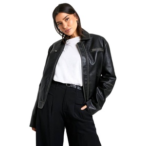 Chaqueta de Motocicleta de Cuero Genuino con un Solo Botón, Transpirable, Nueva Moda, de Pakistán, Cómoda, de Alta Calidad, Tejida para Mujer - Product Image 1