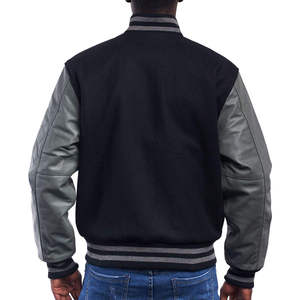 Men High Quality Letterman <b>Jacket</b> Classic Varsity Style Soft Comfortable Snap Front Rib Knit <b>Casual</b> Fashion Outerwear - Product Image 2