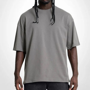 เสื้อยืดคอตตอนคุณภาพสูงทรงโอเวอร์ไซส์สำหรับผู้ชาย สกรีนลายได้ตามต้องการ ผ้าฝ้าย 100% ทรงหลวม คอกลม สไตล์ลำลอง เสื้อผ้าสตรีทแวร์สำหรับฤดูร้อน ขายส่ง - Product Image 5