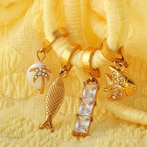 Colección de Dijes Personalizados con Motivos Oceánicos, Chapados en Oro de 18K, Dijes Intercambiables para Joyería, Venta al Por Mayor - Product Image 4