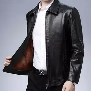 Chaqueta de Invierno para Hombre Elite Urban Adventure, Cierre de Cremallera, Acabado Elegante en Cuero, Tela de Lona, Cuello Alto, Moda Urbana - Product Image 6
