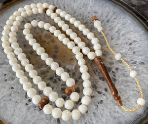 Nouveau modèle de tasbih en os de buffle de haute qualité, perles en os de buffle blanc, chapelet de prière, taille personnalisée, misbaha à bas prix - Product Image 4