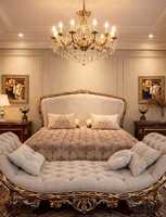 Lit double en bois massif sculpté à la main, style français, pour chambre à coucher européenne, mobilier de chambre principale, pour la maison, les mariages et les villas.