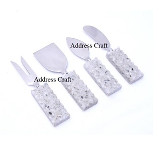 Modern Design 304 Stainless Steel <b>Cheese</b> <b>Knife</b> <b>Set</b> With Wood Resin Handle Spreader Essential Baking Pastry Tools Serving Fork - Product Image 5