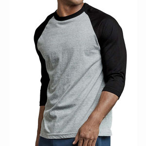 T-shirt personnalisé à sublimation pour homme, respirant, à séchage rapide, 100% polyester, bicolore, manches longues - Product Image 6